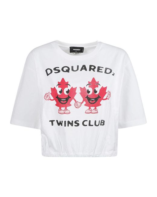 DSquared² White T-Shirts And Polos