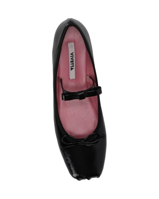 Vivetta Black Ballerine Con Laccetto E Fiocchetti