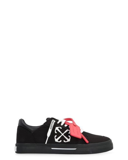 Off-White c/o Virgil Abloh Black Off- New Vulcanized Canvas Low-Top Sneakers for men