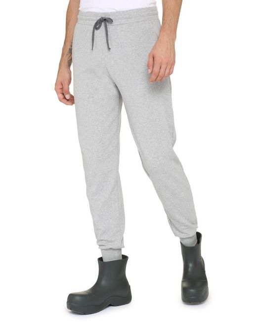 Canali Gray Cotton Track-pants for men