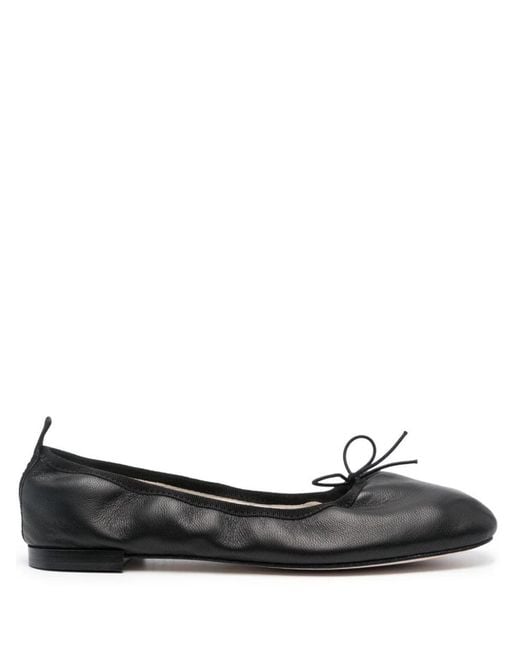 Repetto Black Garance Leather Ballerina Shoes
