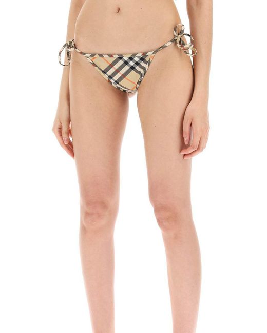 Burberry Metallic Ered Checkered Bikini