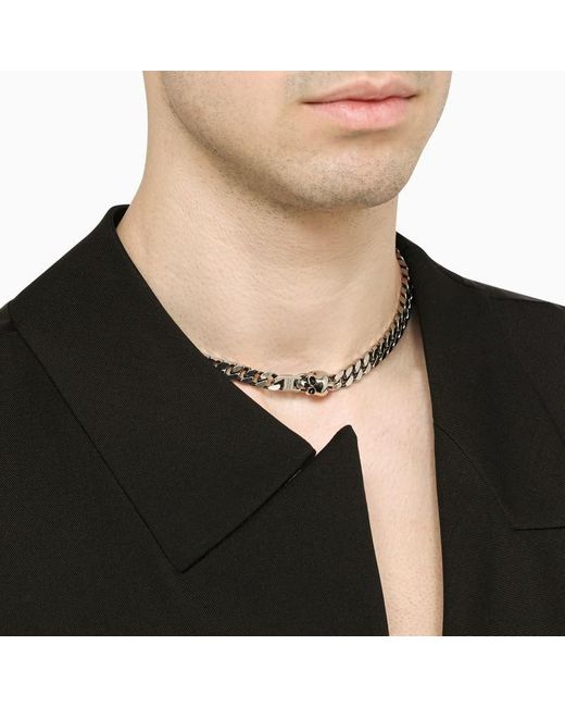 Alexander McQueen Silver-tone Skull Necklace in Metallic for Men | Lyst