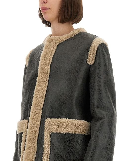 MM6 by Maison Martin Margiela Black Shearling Jacket