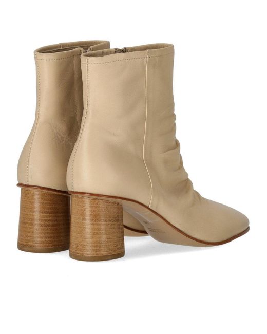 Elena Iachi Natural Charme Ecrú Heeled Ankle Boot
