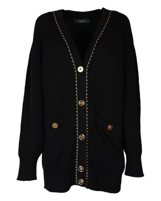Versace Black Cardigan Clothing