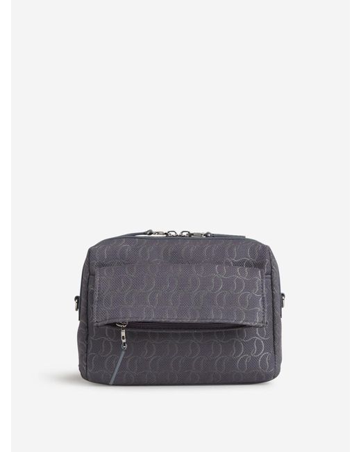 Christian Louboutin Gray Zip N Flap Crossbody Bag for men