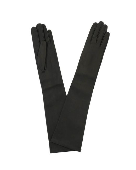 Dries Van Noten Black Leather Gloves
