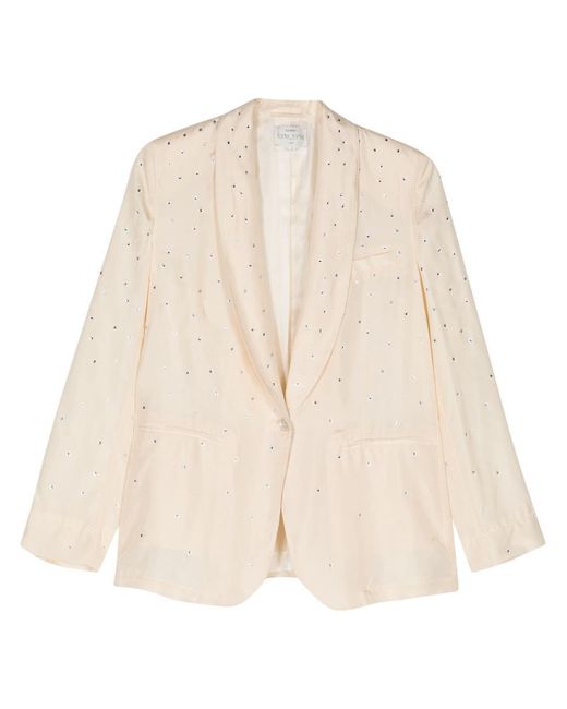Forte Forte Natural Habotai Silk And Crystals Jacket