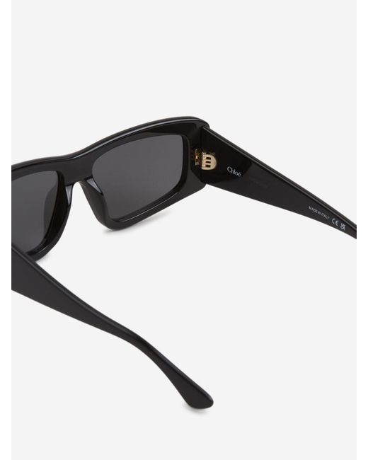 Chloé Women's Gray Rectangular Sunglasses