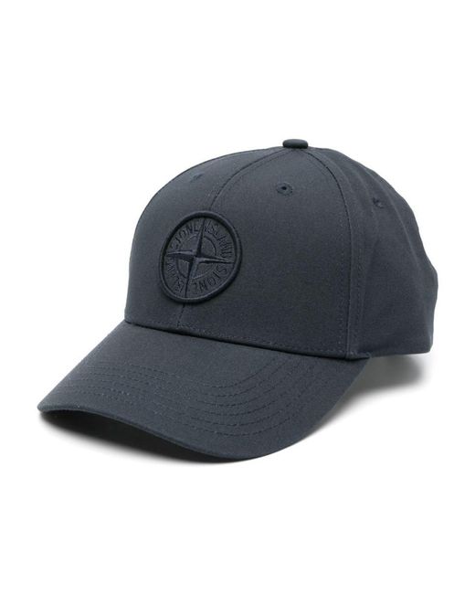 Stone Island Blue Cotton Reps Baseball Hat for men