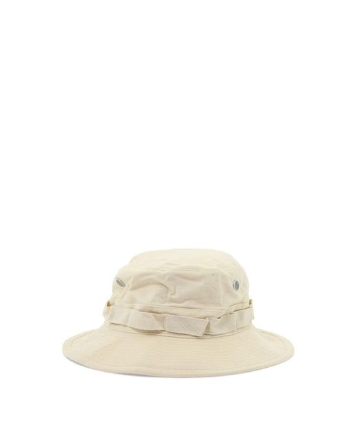 Orslow White Bucket Hat With Lace for men