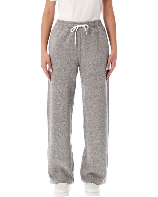 Polo Ralph Lauren Gray Wide-Leg Drawstring Track Pants