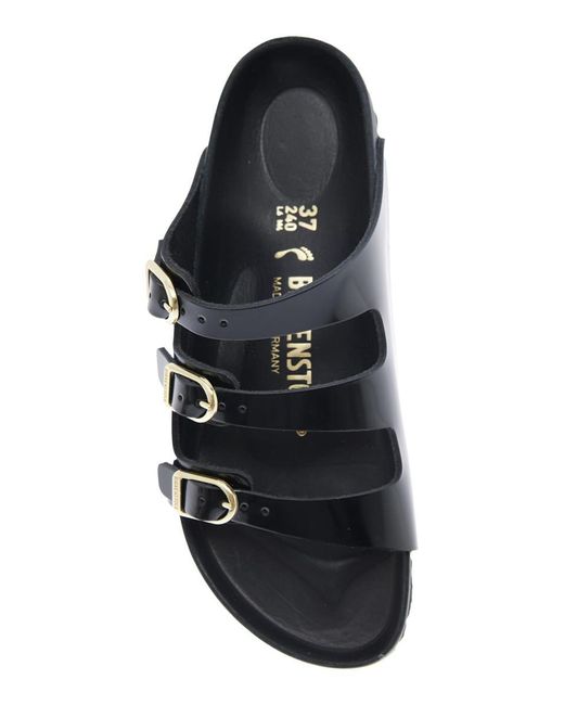 Birkenstock Black Florida Dbuckle Exquisite Shine