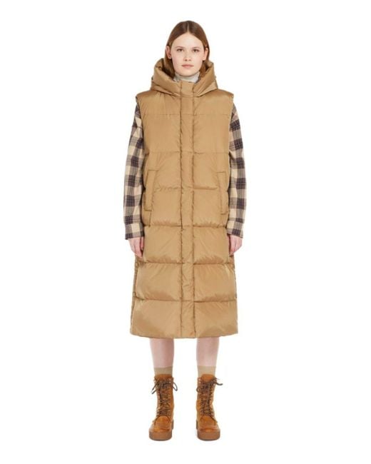 Weekend by Maxmara Natural Zimino Camel Sleeveless Down Jacket