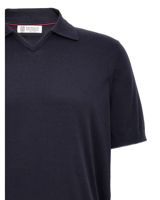 Brunello Cucinelli T-shirts And Polos Blue for men