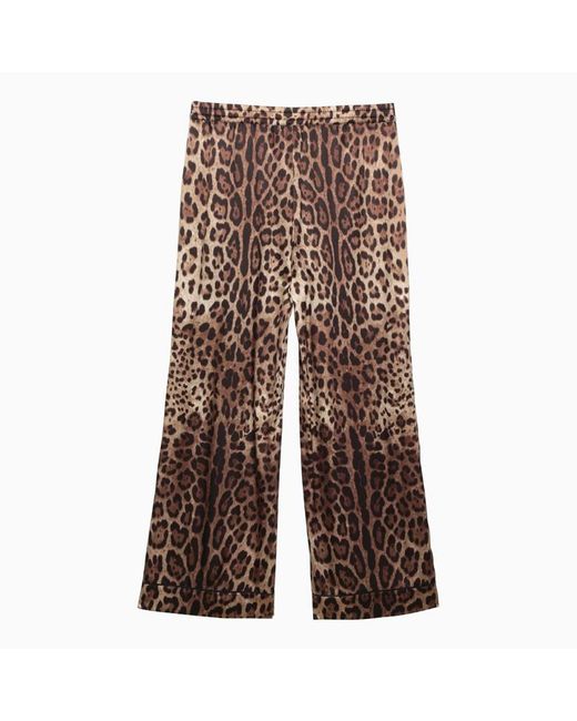 Dolce & Gabbana Brown Dolce&Gabbana Leopard Print Trousers