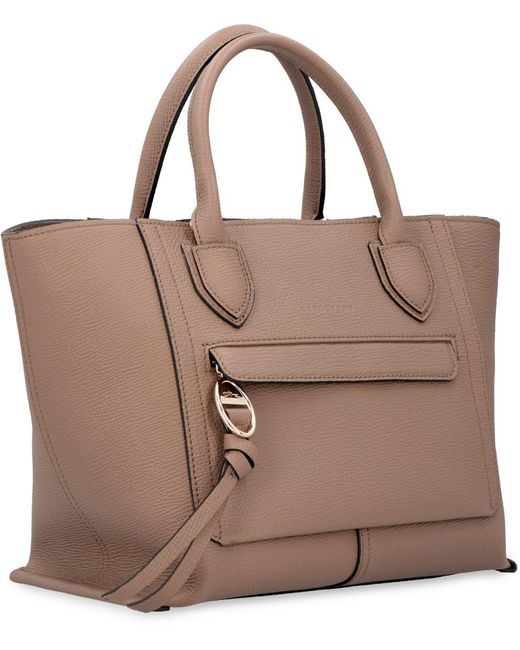 Longchamp Brown Mailbox Leather Bag