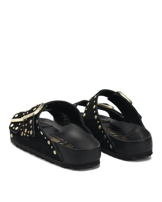 Birkenstock Black "Arizona Rivet Exquisite" Sandals