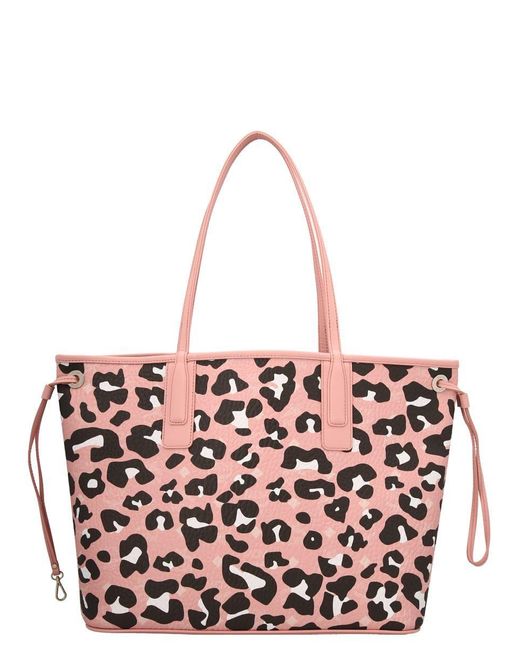 MCM 'aren Medium' Shopping Bag in Pink | Lyst
