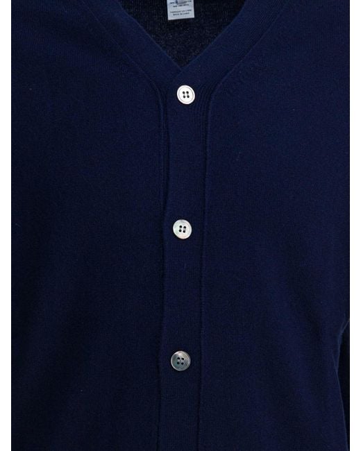Comme des Garçons Blue V-neck Cardigan for men