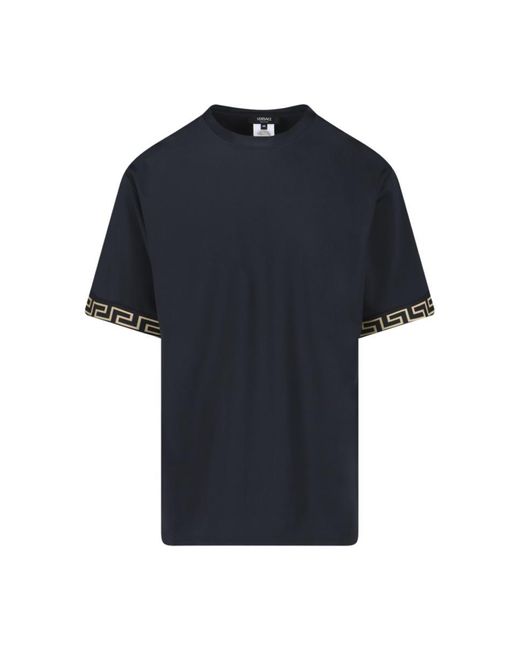 Versace Blue 'greca' Sports T-shirt for men