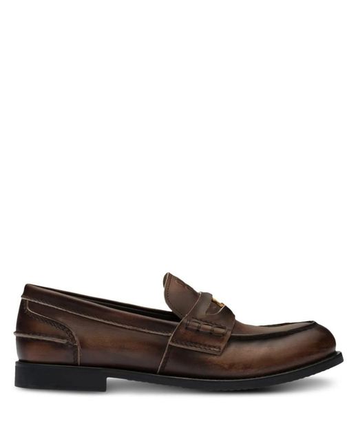Miu Miu Brown Moccasins Shoes