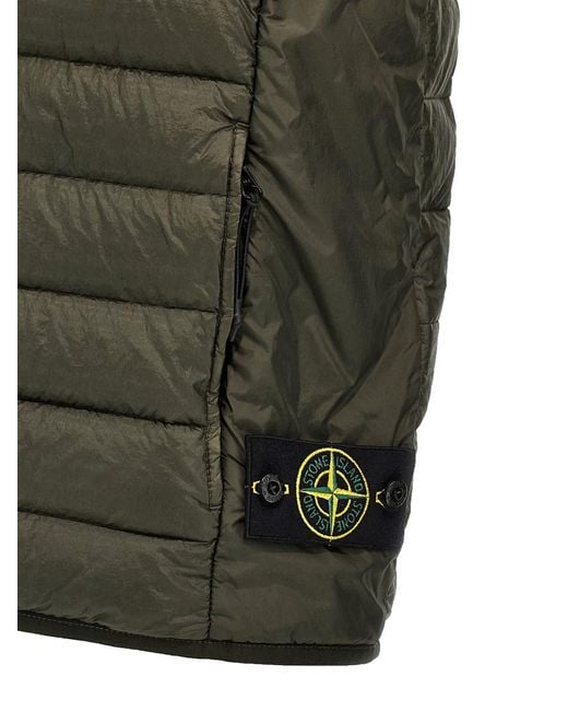 Stone Island Green 'Loom Woven Chambers Nylon Down-Tc' Vest for men