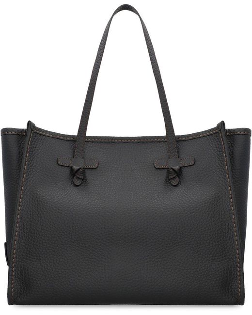 Gianni Chiarini Black Marcella Smooth Leather Tote Bag