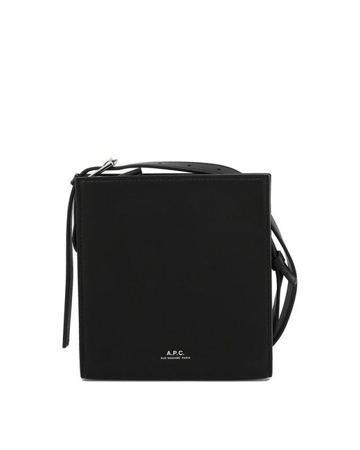 A.P.C. Black "Nino" Crossbody Bag for men