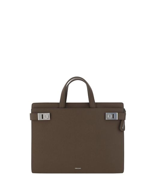 Ferragamo Brown Handbags for men