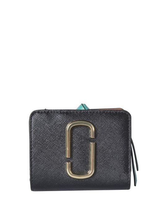 Marc Jacobs Leather Mini Snapshot Compact Wallet in Black Lyst