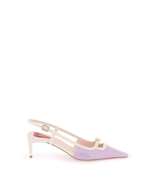 Roger Vivier Pink Two-Tone Patent Leather Pumps