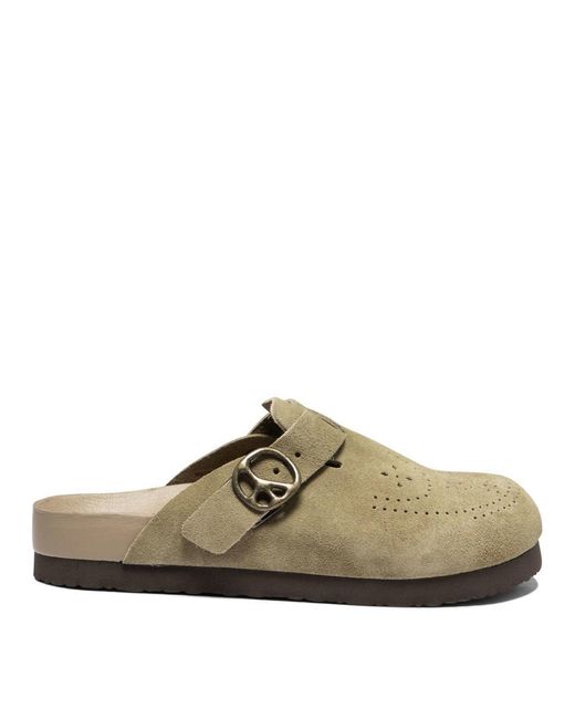 Needles Brown Suede Clogs for men