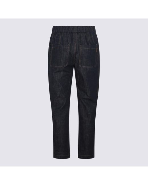 Brunello Cucinelli Dark Blue Cotton Jeans