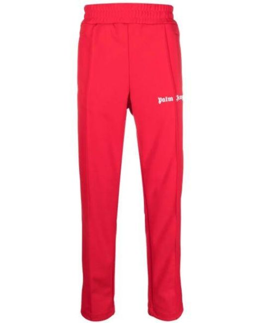 Palm Angels Trousers in Red White (Red 