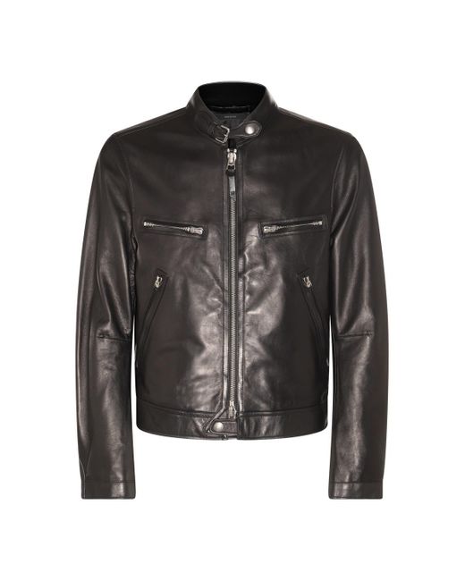 Tom Ford Black Leather Jacket for men