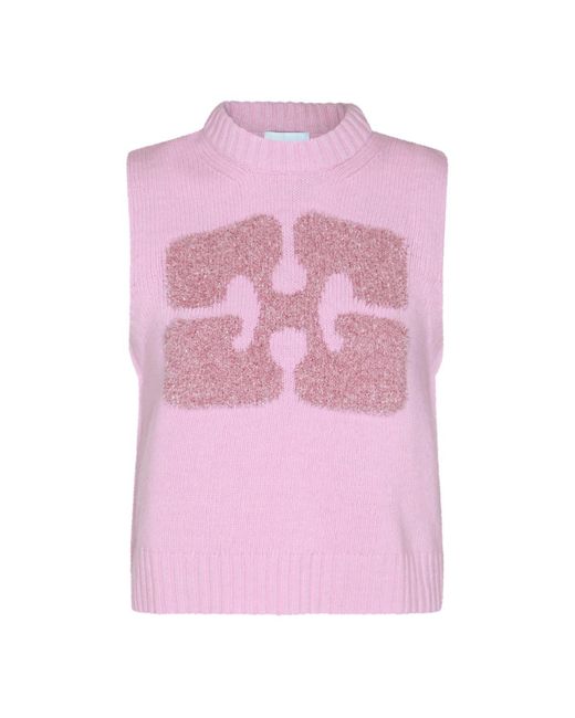Ganni Pink Sweaters