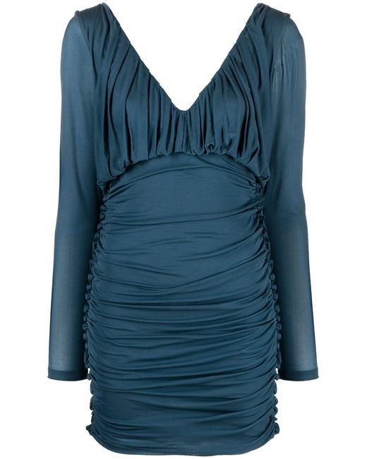 Saint Laurent Blue Short Jersey Dress