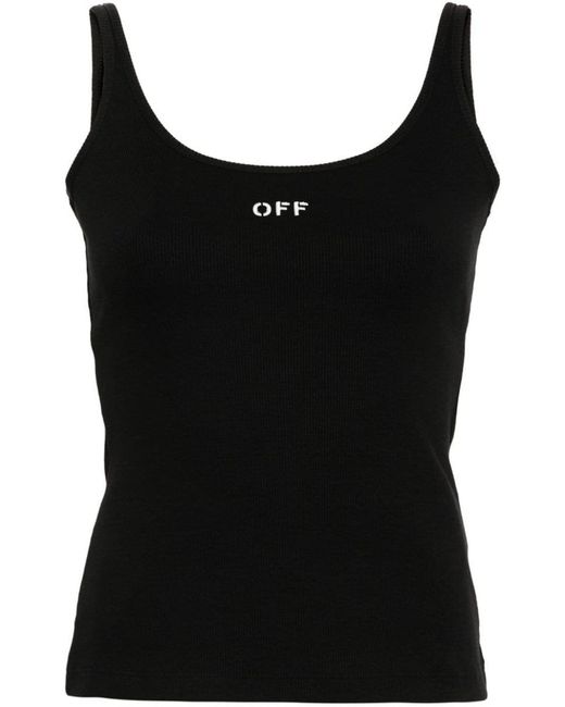 Off-White c/o Virgil Abloh Black Off Stamp Ribbed-knit Tank Top