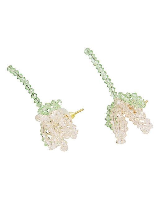 Simone Rocha Metallic Cluster Crystal Flower Earring Accessories