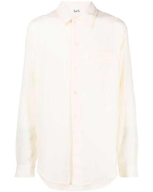 Séfr White Leo Shirt Clothing for men
