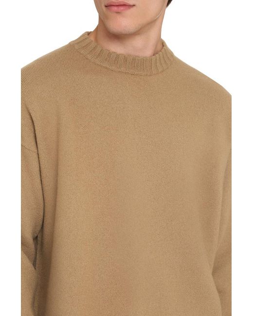 Jil Sander Natural Long Sleeve Crew-neck Sweater for men