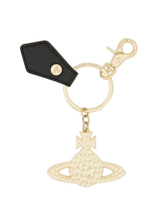 Vivienne Westwood Black Keychain "orb" for men