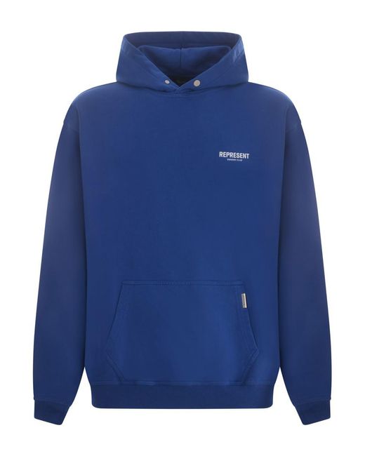 Represent Blue Hooded Sweatshirt "owners' Club" for men