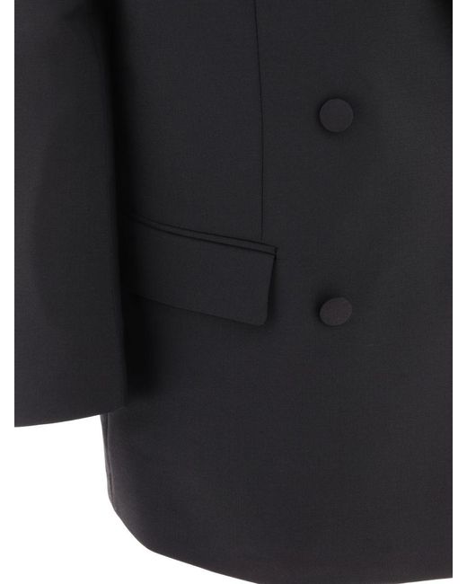 Givenchy Black Oversized Double Breasted Jacket