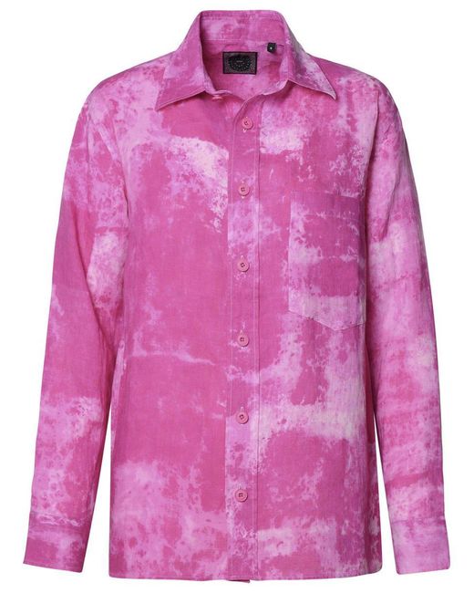 Destin Pink Fuchsia Linen Shirt