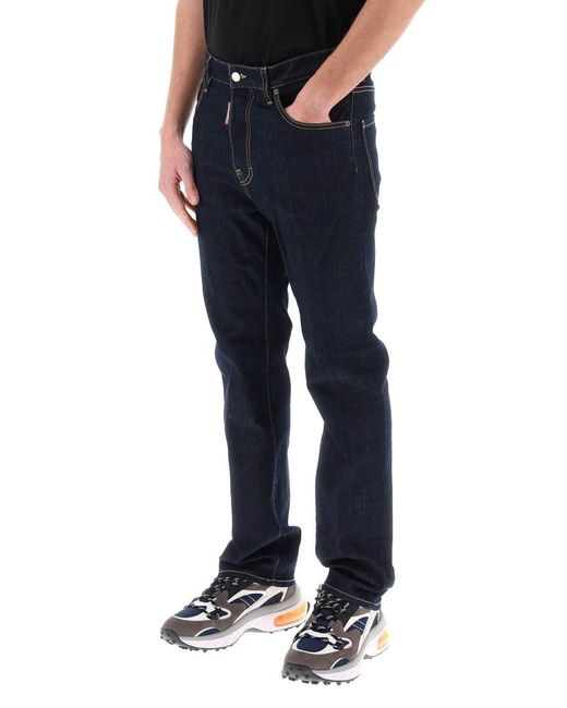 DSquared² Blue 642 Jeans In Dark Rinse Wash for men