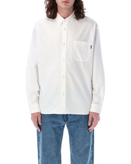 AWAKE NY White Embroidered Oxford Shirt for men