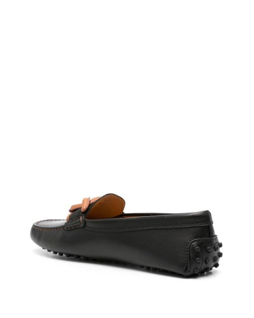 Tod's Black Gommini Leather Driving Shoes